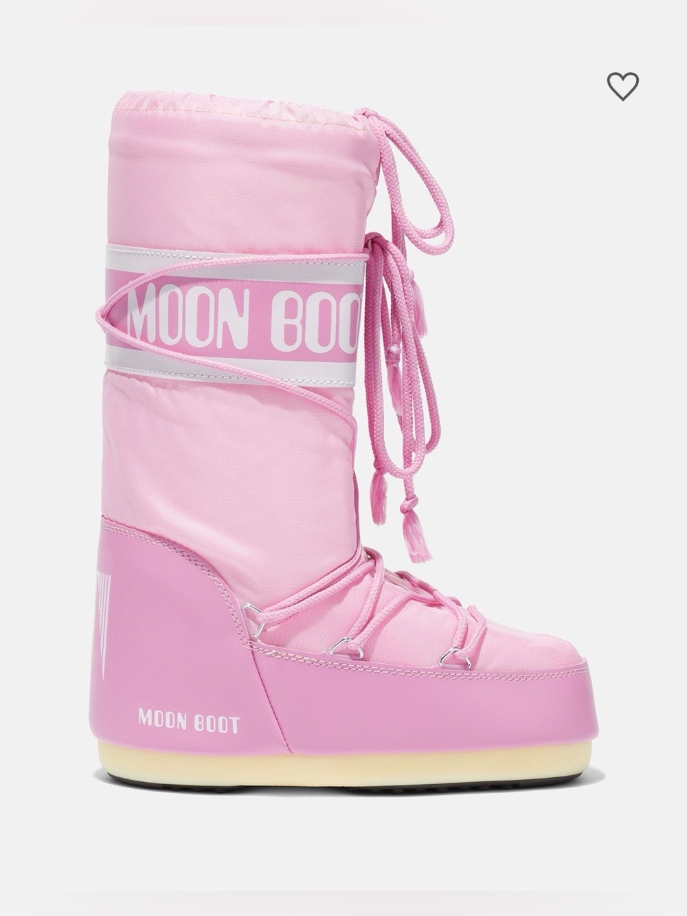 Moon Boot Pink Nylon Lace-Up Winter Boot PINK